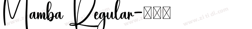 Mamba Regular字体转换